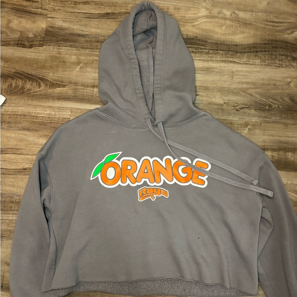 stingray orange cropped sweatshirt